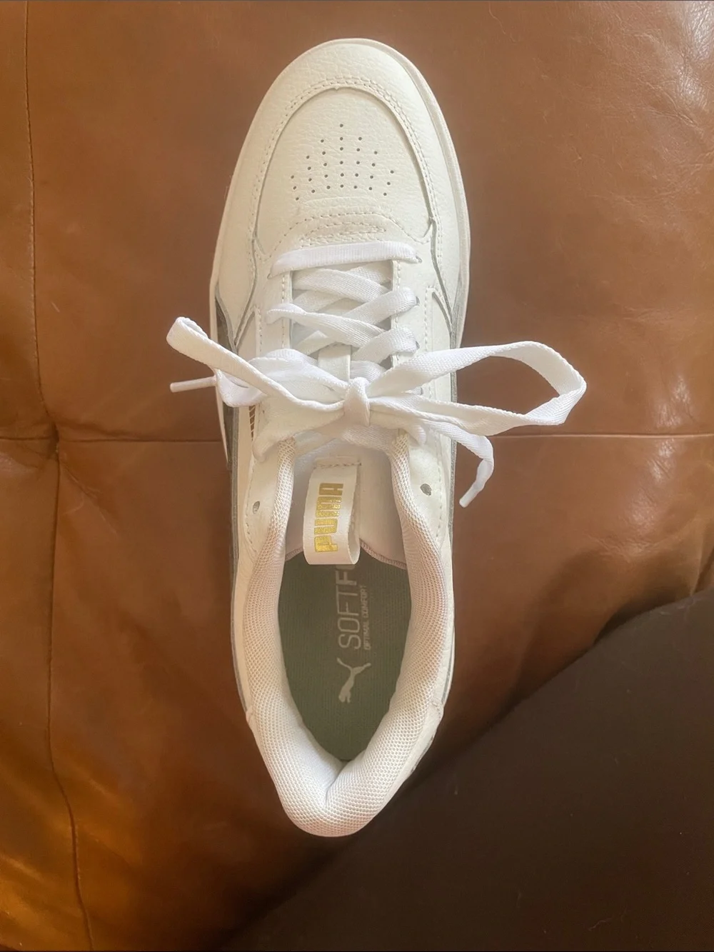 Puma White Sneakers with Green Camo Formstrip, Brand new - Picture 2 of 4